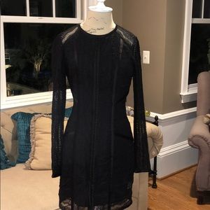 Veronica beard black lace dress size 6